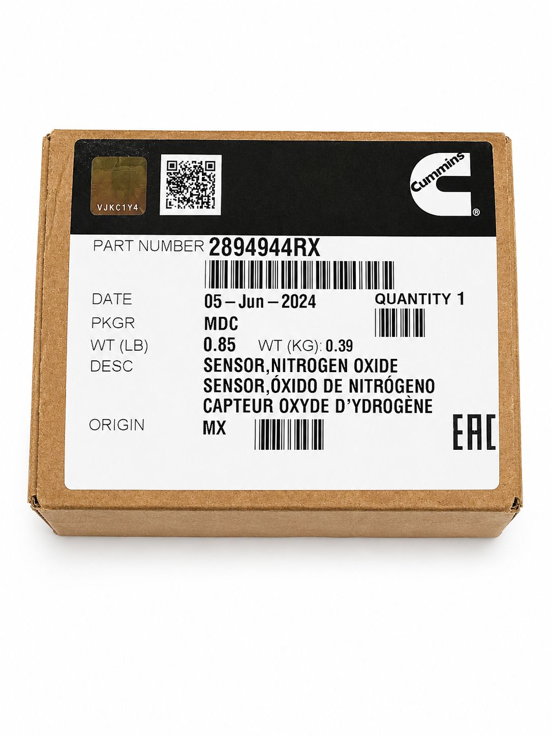 Cummins Nox Sensor 2894944RX