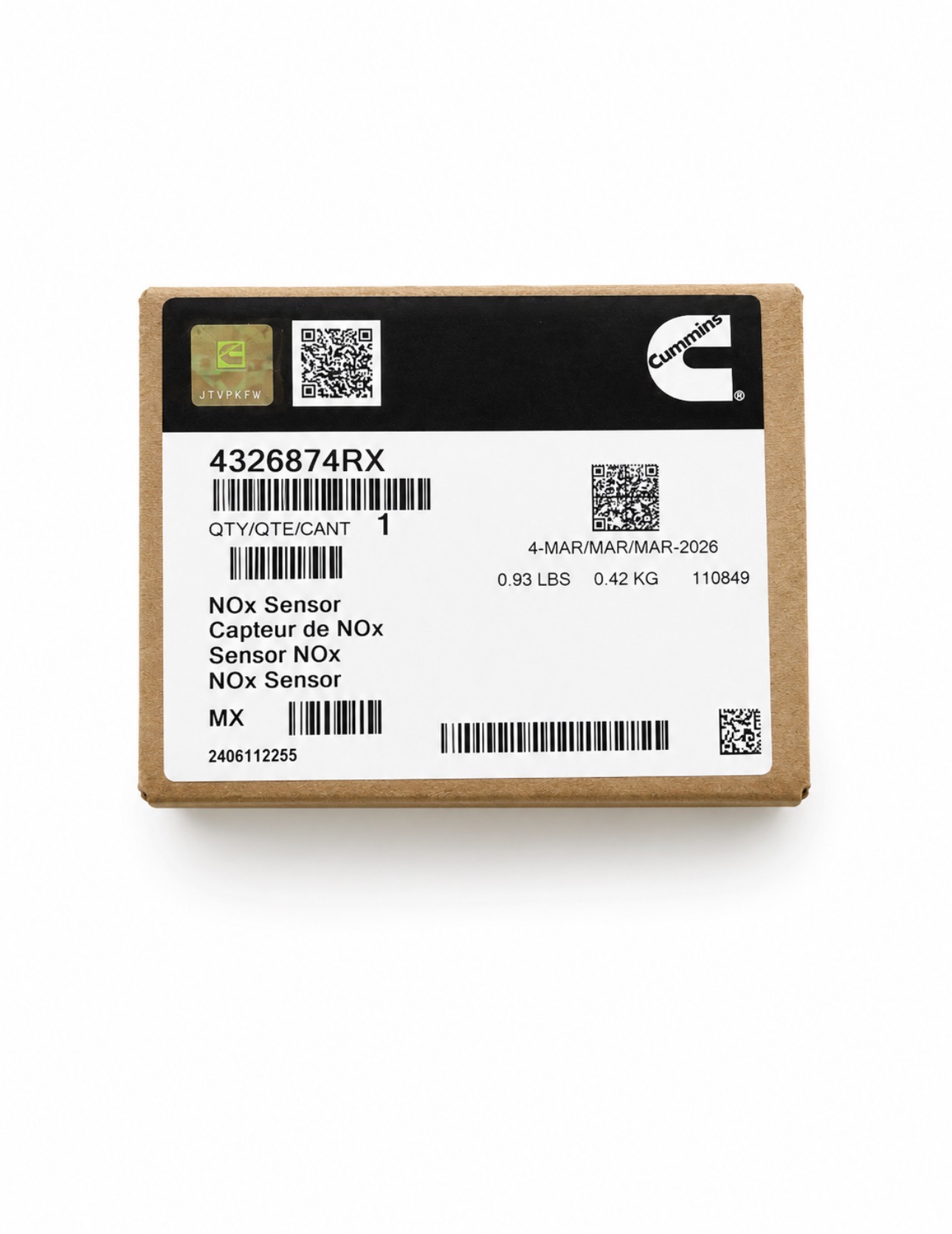 Genuine Cummins Nox Sensor 4326874RX