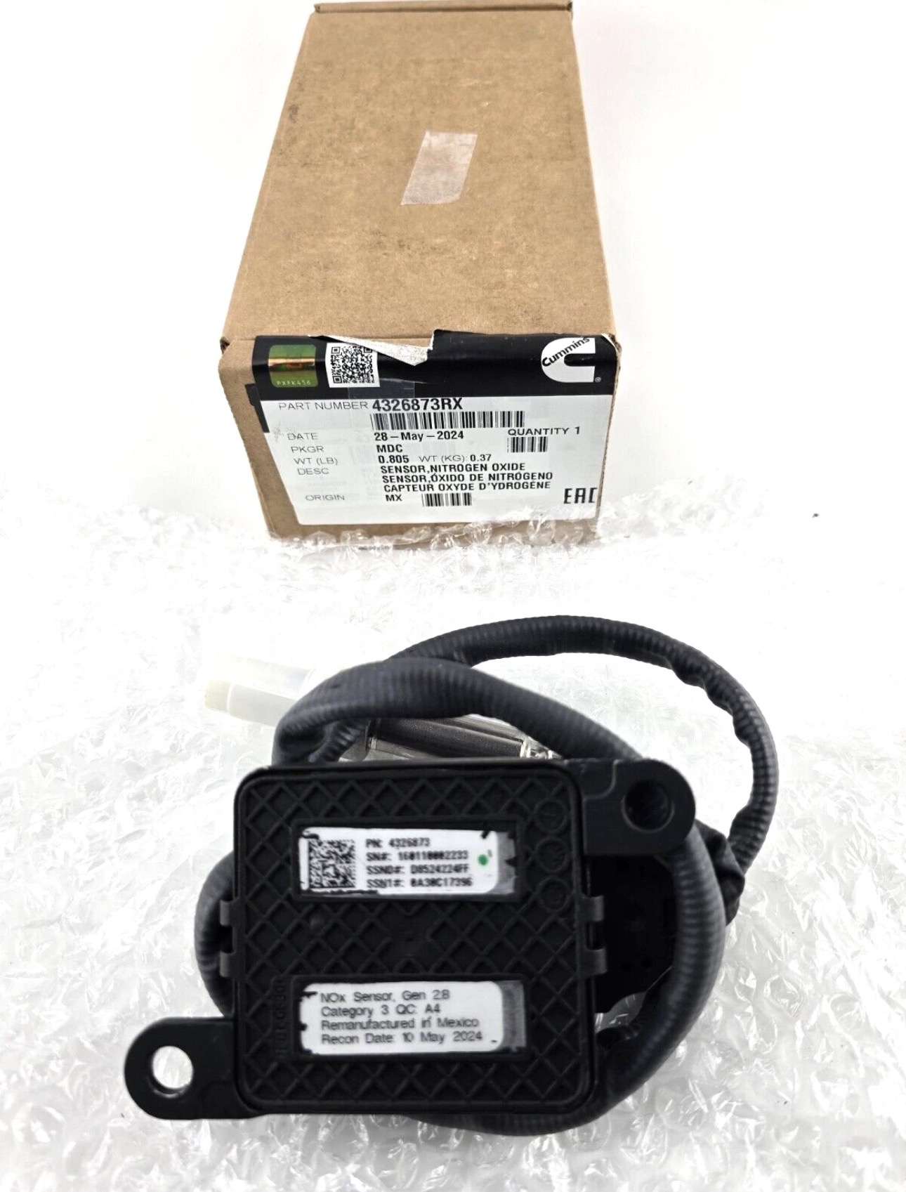 Cummins Nox Sensor Nitrogen Oxide 4326873RX 4326873 6.7L 2013-2018