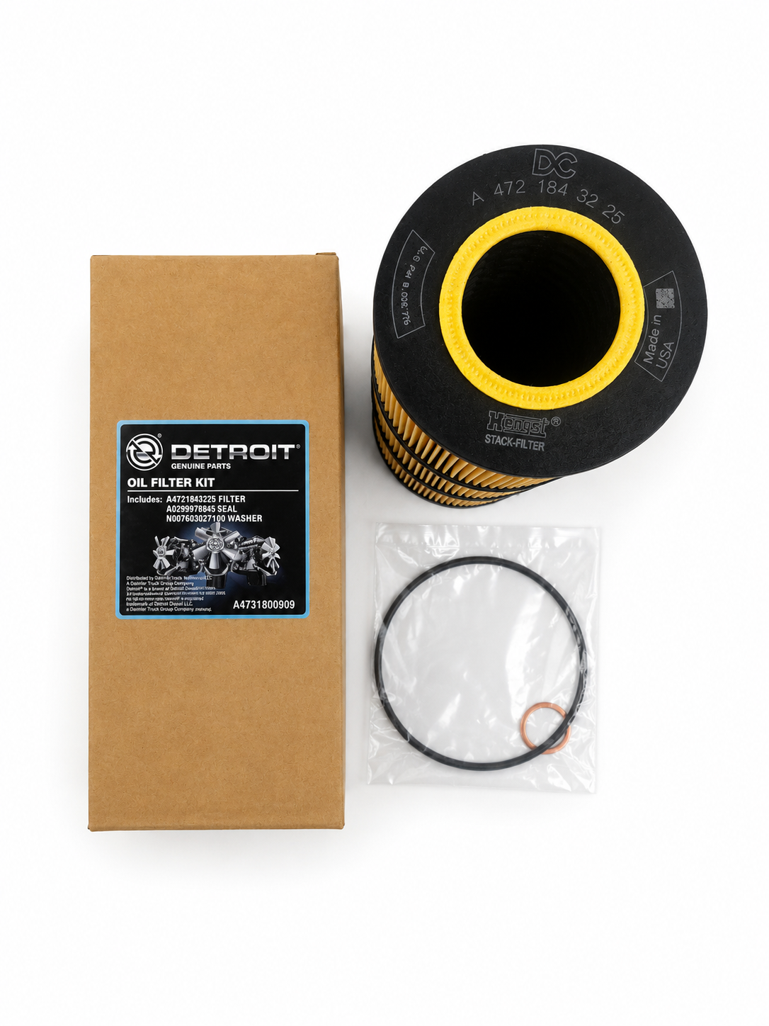 Freightliner Detroit Diesel Oil Filter Kit A4731800909 DD13 DD15 DD16