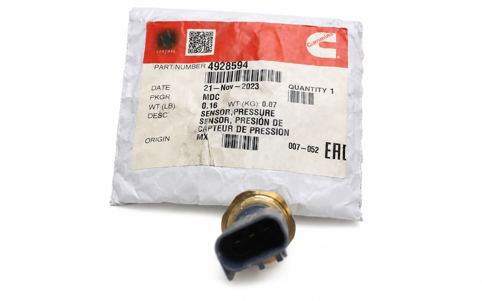 Cummins Exhaust Gas Pressure Sensor 4928594