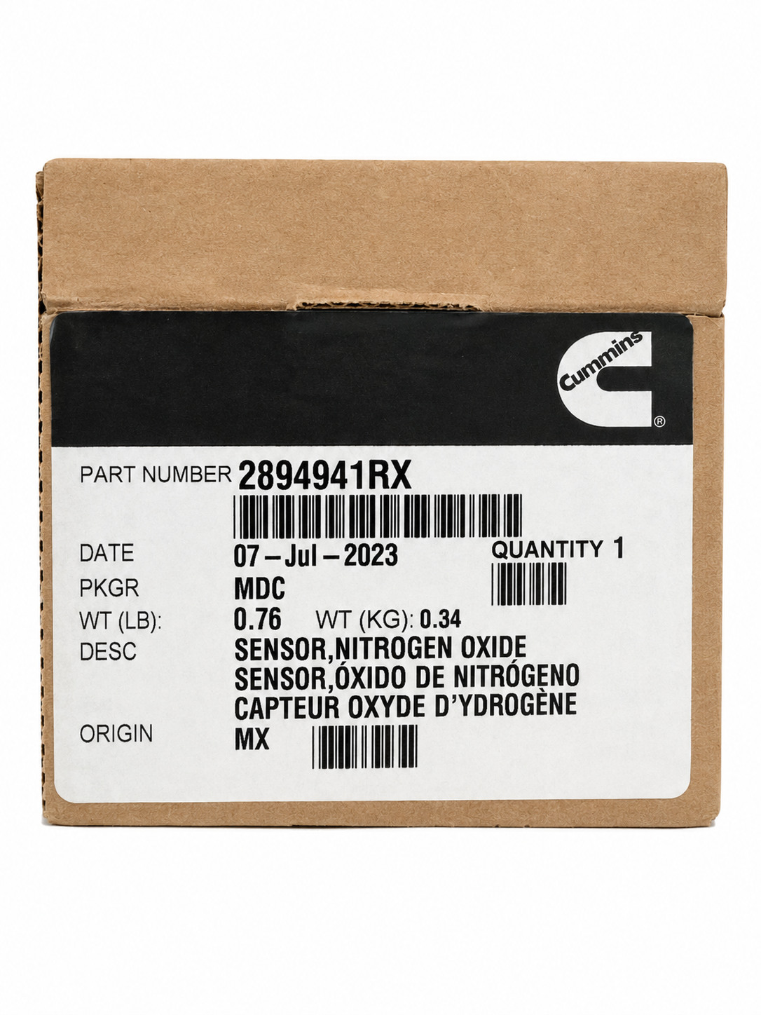 Cummins Sensor,Nitrogen Oxide 2894941RX