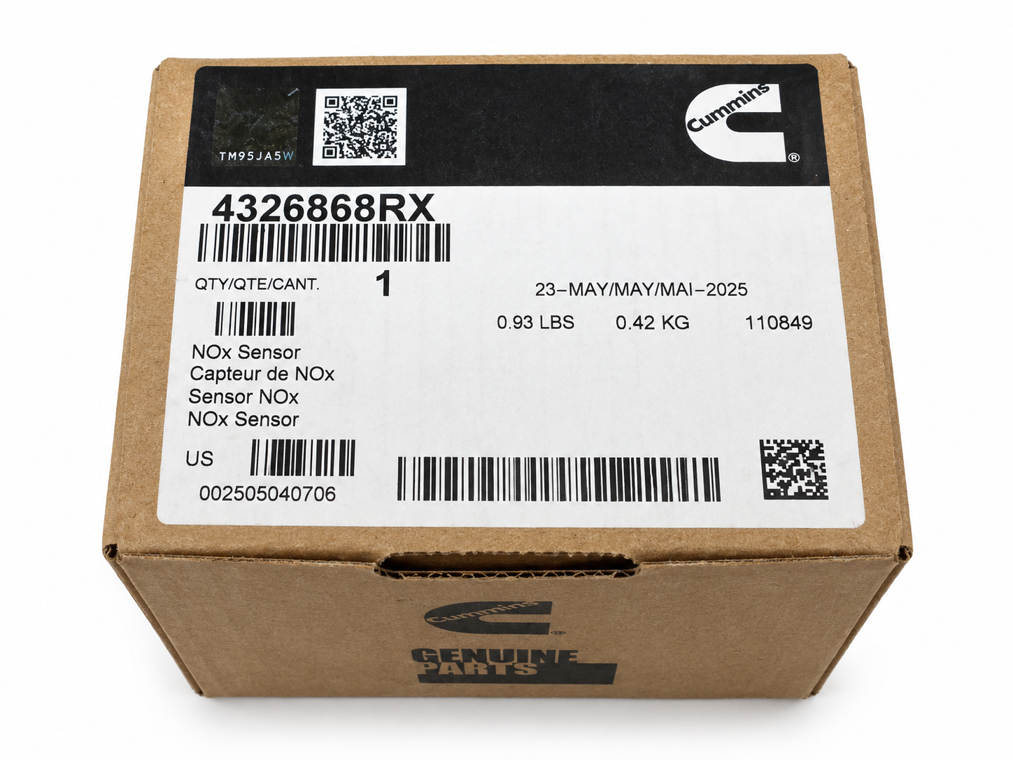 CUMMINS OUTLET NOX SENSOR 4326868RX